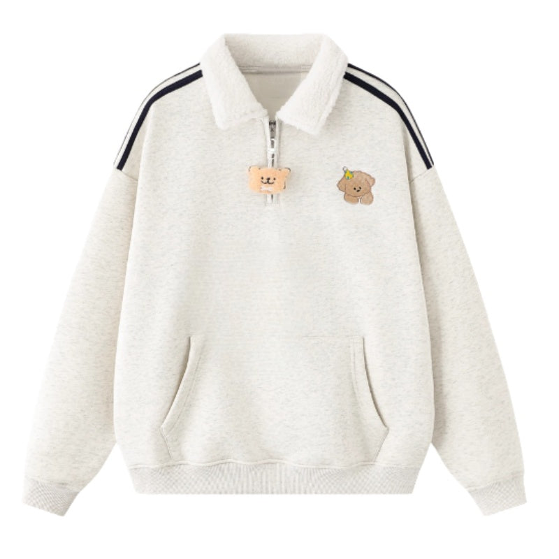 Plush Embroidered Bear Sweatshirt